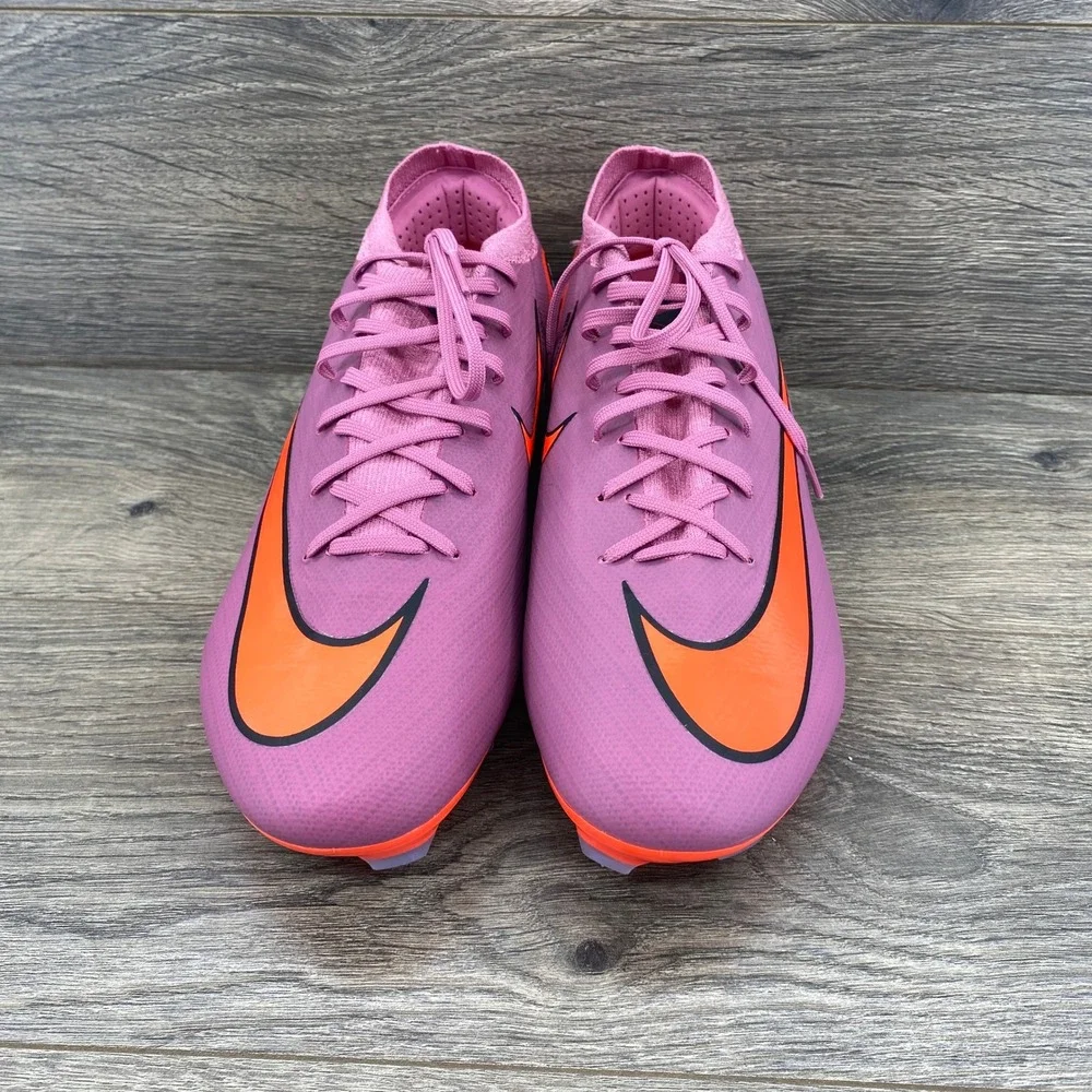 Nike Air Zoom Mercurial Vapor 16 PRO FG Mens 10 Pink Orange FQ8685-600 Cleats
